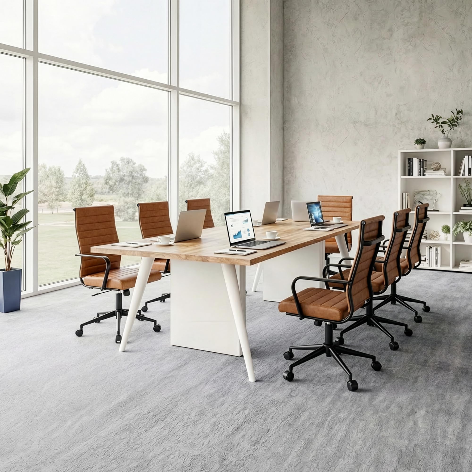 Ergonomic Executive Office Chair with Adjustable Height