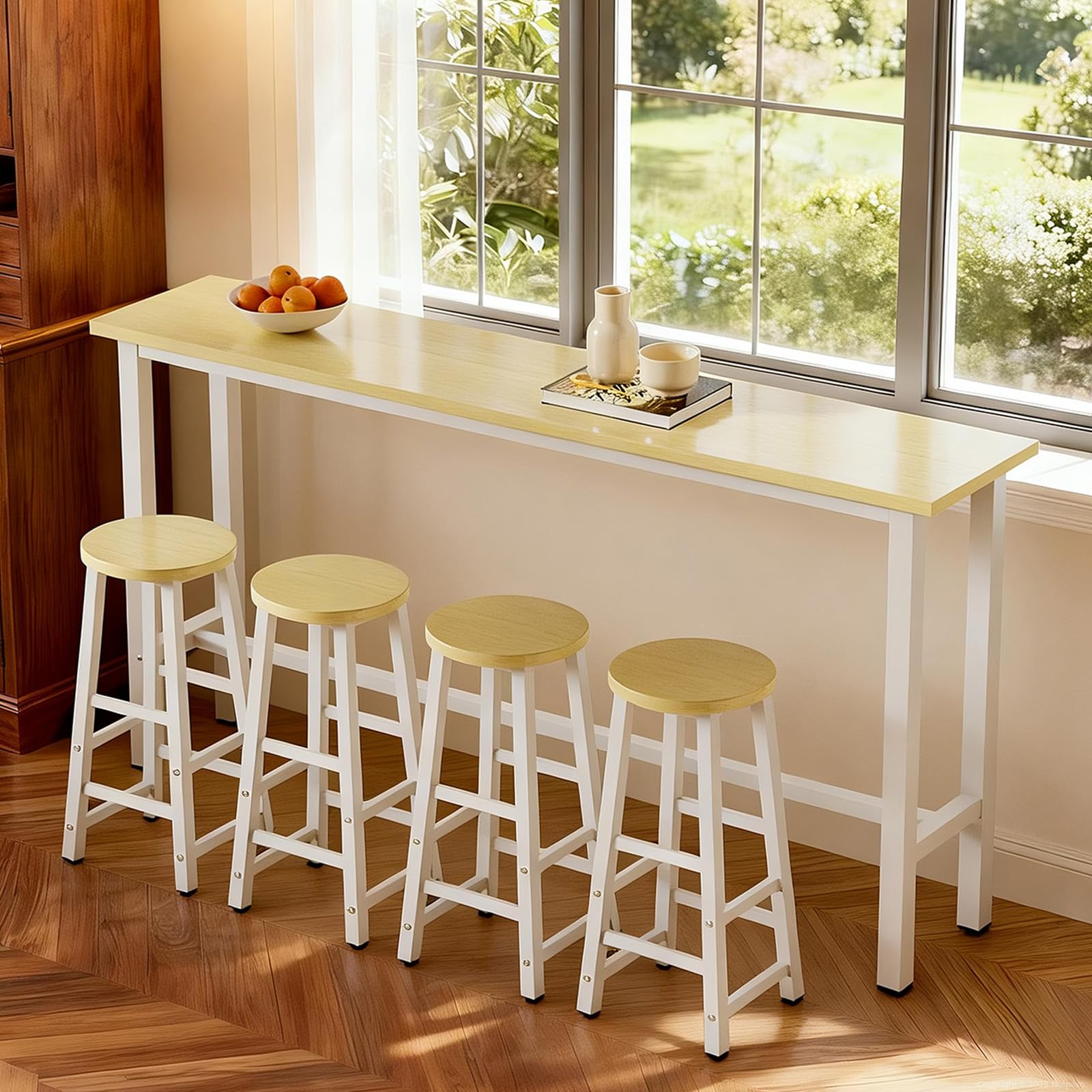 5-Piece Bar Height Table Set with Stools