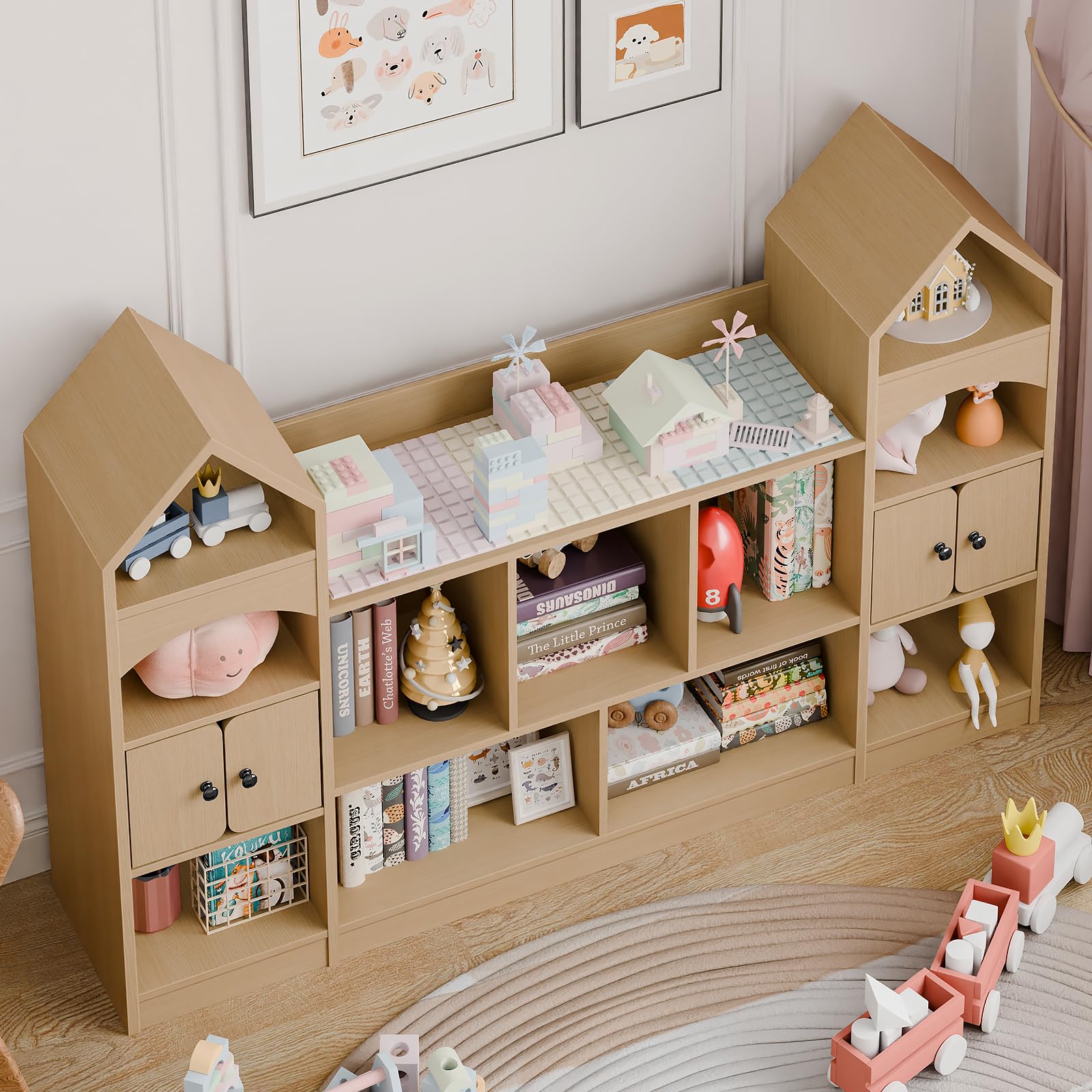 Castle Shape Children's Storage Bookshelf