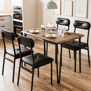 5 Piece Dining Table Set with Upholstered Chairs