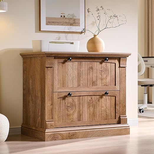 Farmhouse Lateral File Cabinet with 2 Drawers