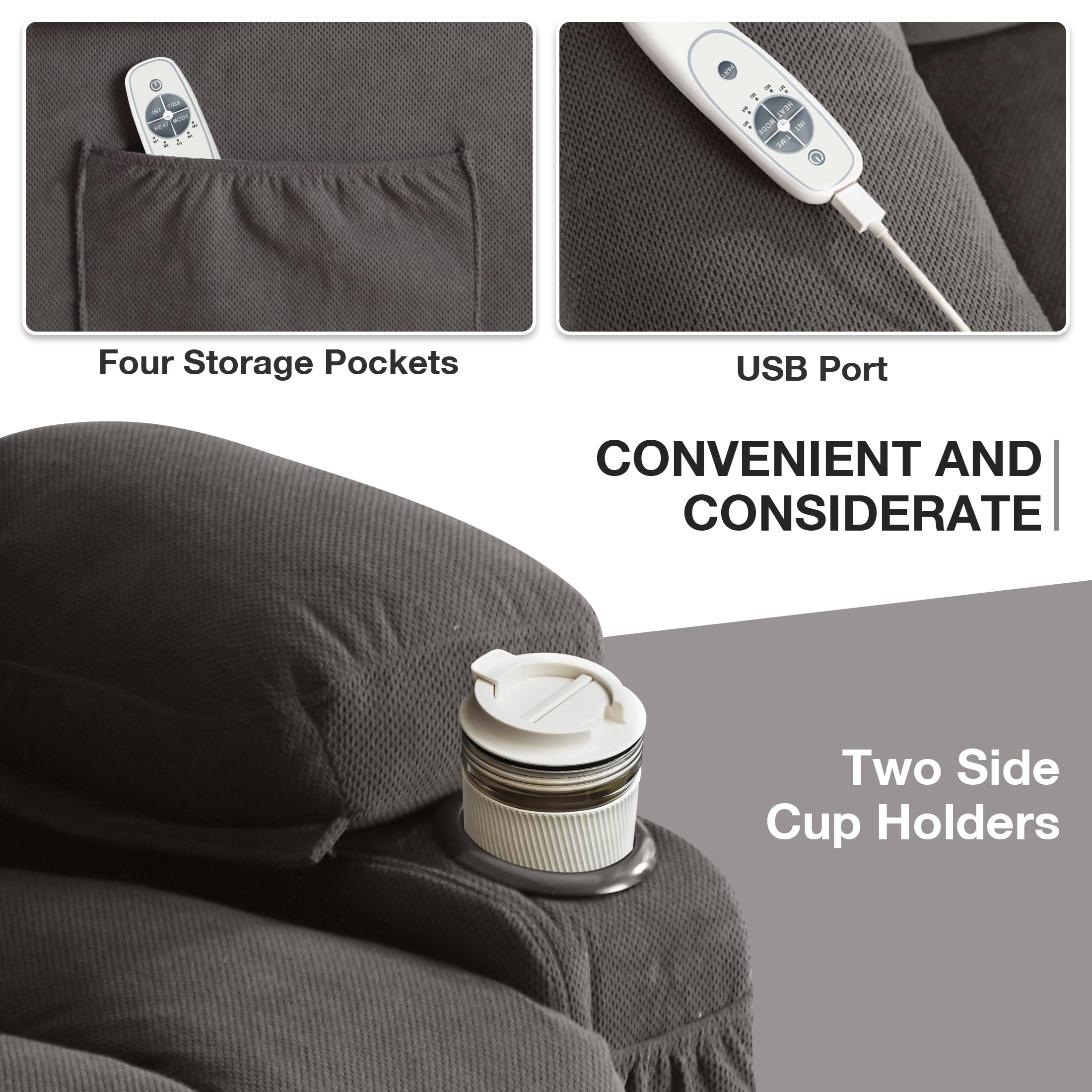 Power Lift Recliner Chair with Massage and Heating