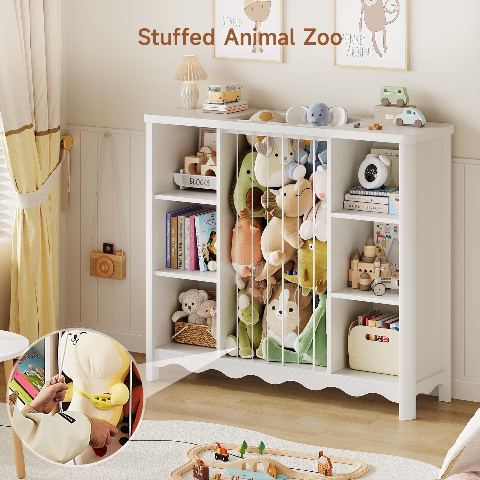 6 Cube Toy Storage Organizer with Wave Design