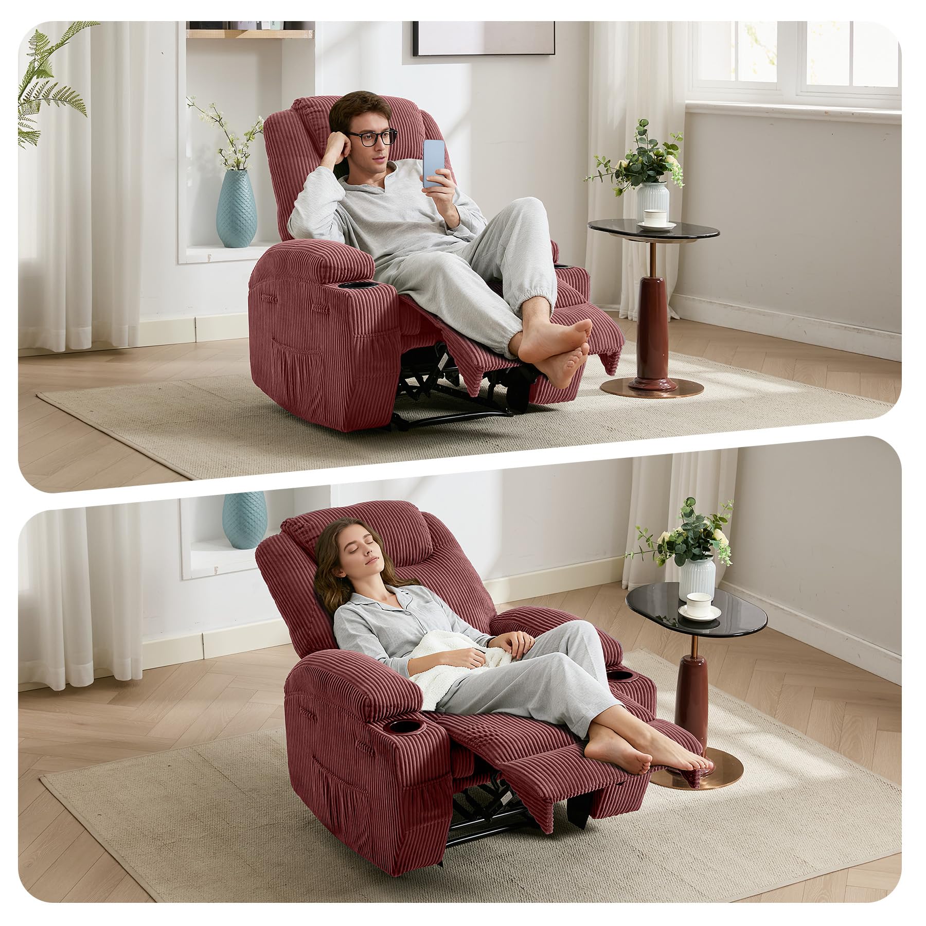 Electric Massage Recliner with Heat