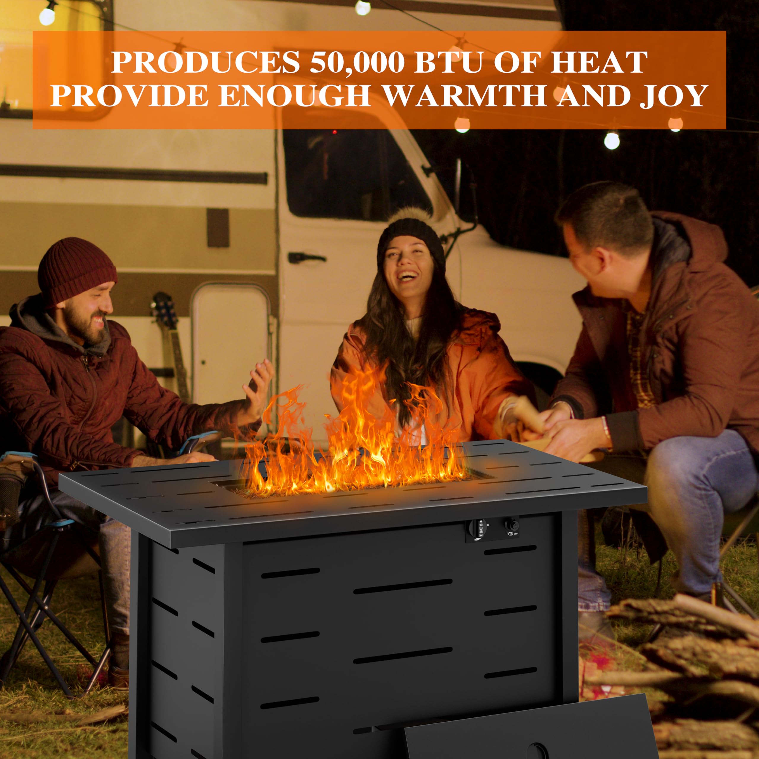 43 Inch Outdoor Propane Fire Pit Table