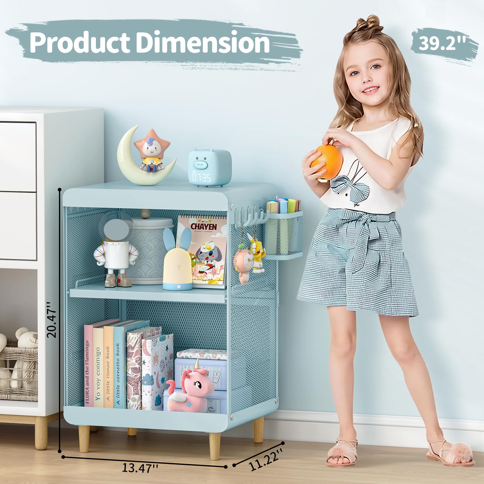 Kids Nightstand Mint Green