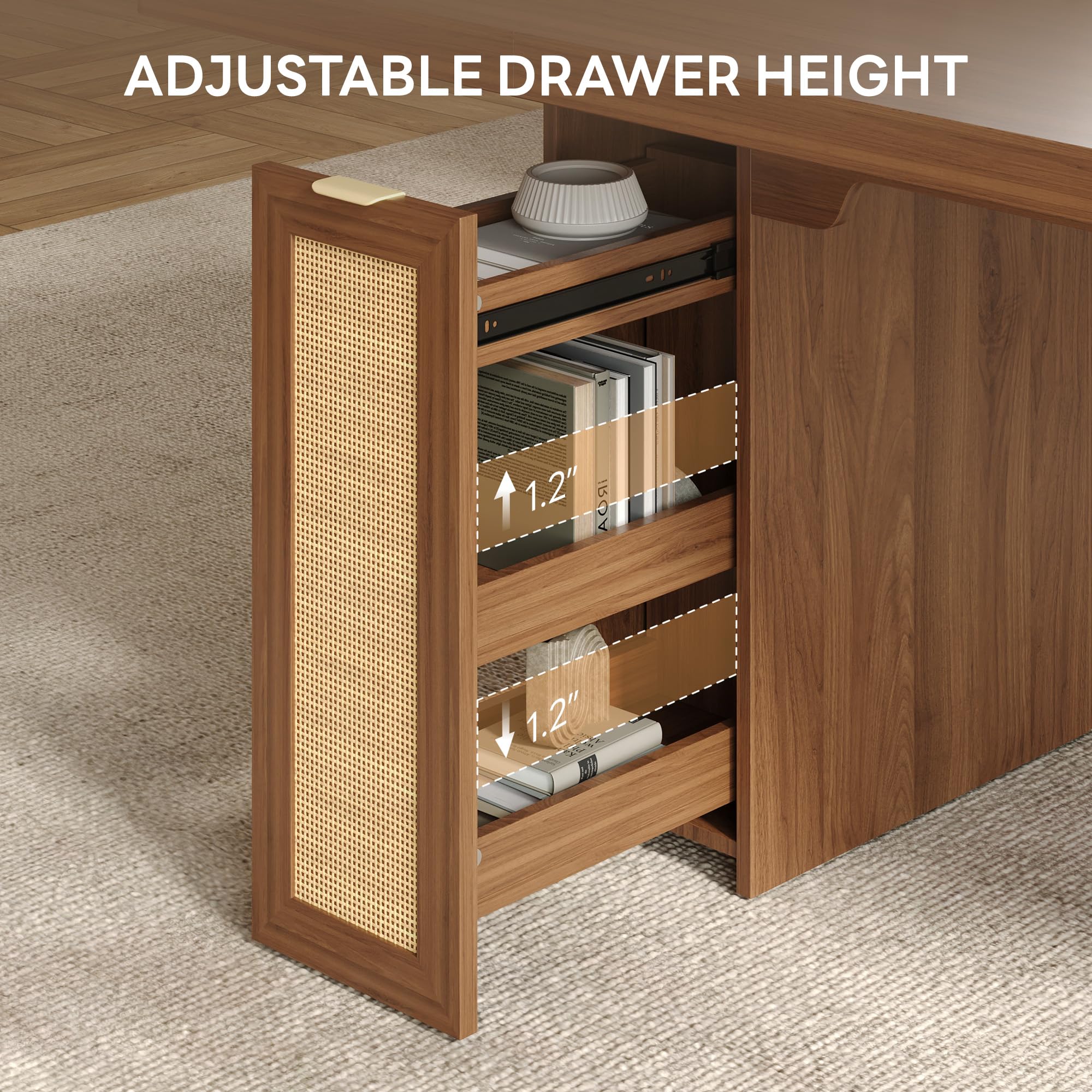 78.7" Farmhouse Dining Table with Hidden Storage Drawers