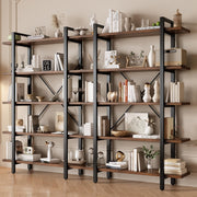 5-Tier Industrial Bookshelf Storage Rack