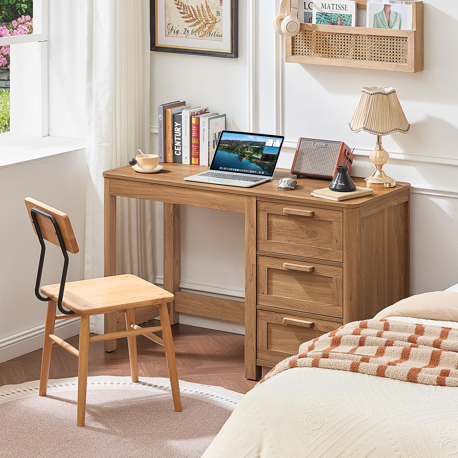 48" Farmhouse Executive Desk with Storage