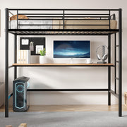 Twin Loft Bed with Desk and Ladder