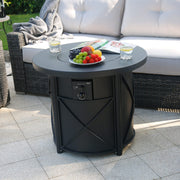 50000 BTU Propane Fire Pit Table 30 Inch Round Outdoor