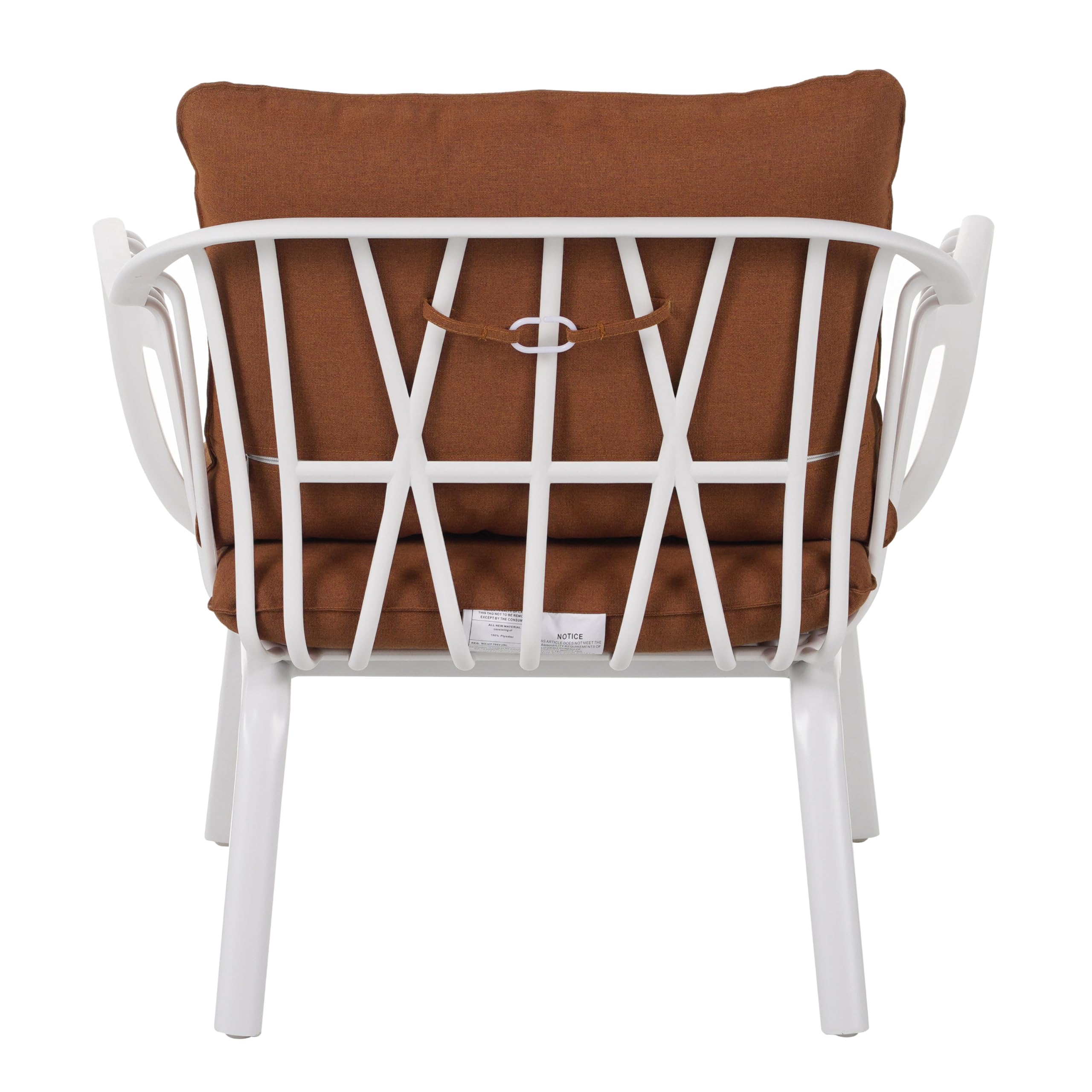 Outdoor Polypropylene Iron Frame Club Chair Set