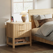 Tall Nightstand with Charging Station