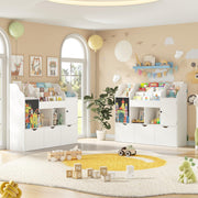 Kids Bookshelf with Chalkboard and Storage