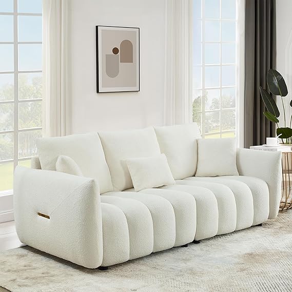 3-Piece Teddy Sofa Set - 2 Chairs & Oversized 3-Seater Couch