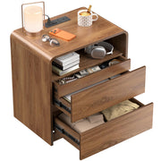 Modern Nightstand with Hidden Drawers and Charger Station