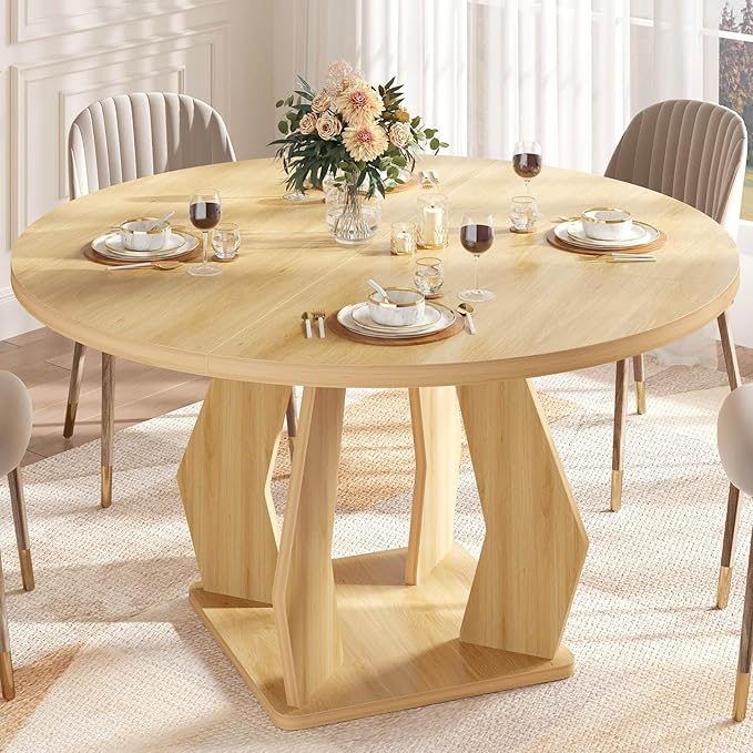 47 Inch Round Dining Table for 4-6