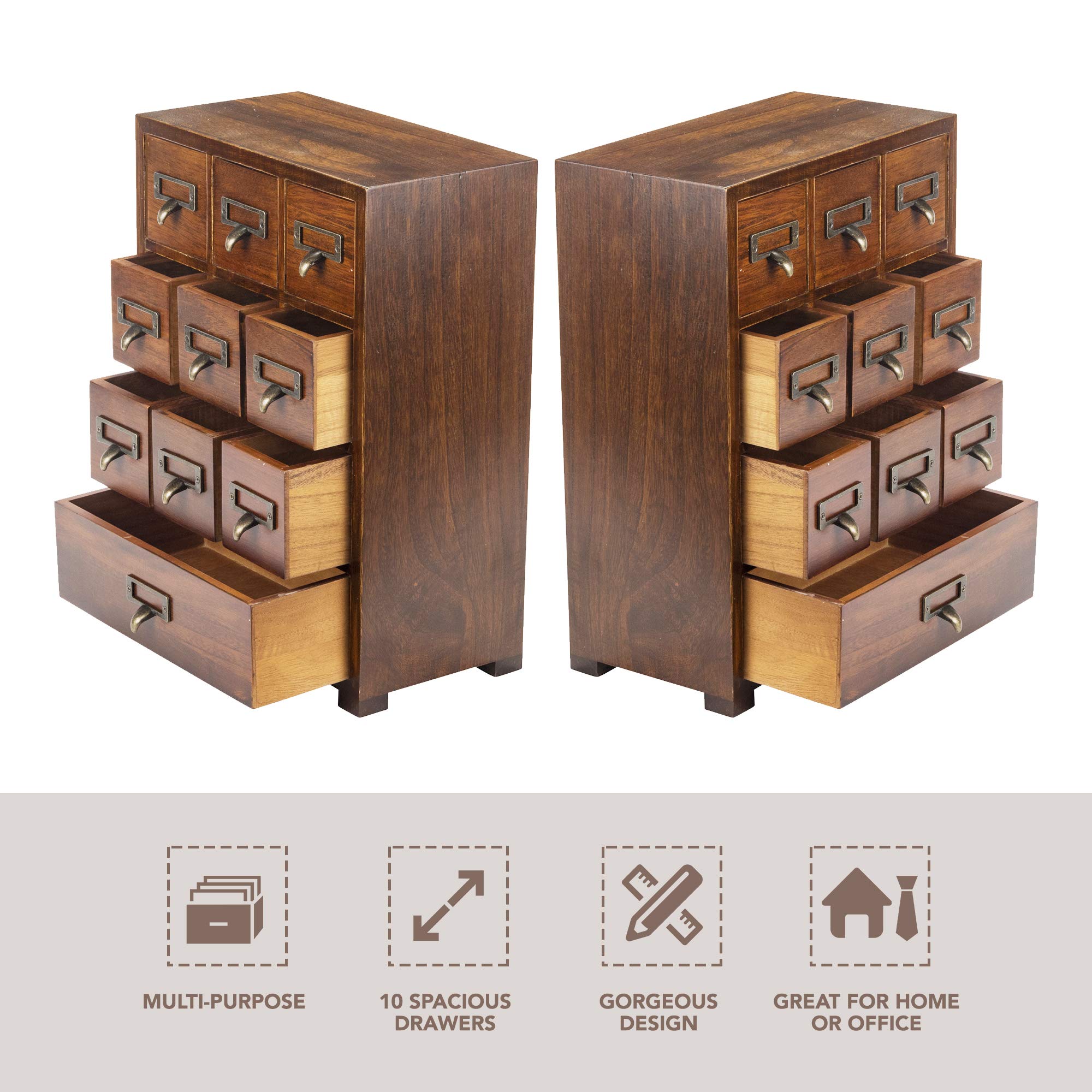 10-Drawer Desktop Organizer Cabinet