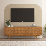 Sapa Mid-Century Modern Solid Wood TV Stand 4-Door Media Console
