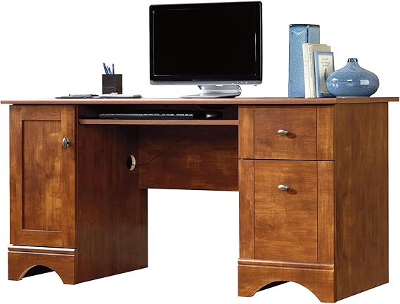 Home Office Desk with Drawer - Laurel Oak Finish