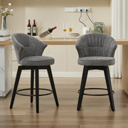 Swivel Barstools Set of 2 - 24 Inch Counter Height