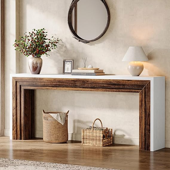 70.9-Inch Long Console Table Farmhouse Narrow Wooden Sofa Table