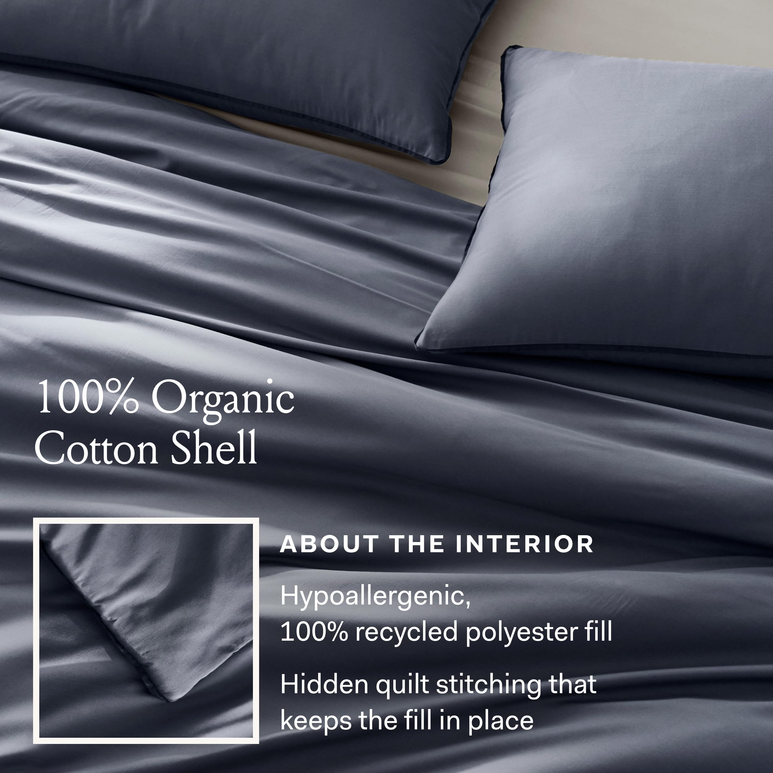 Organic Cotton Comforter Set King 3 Piece