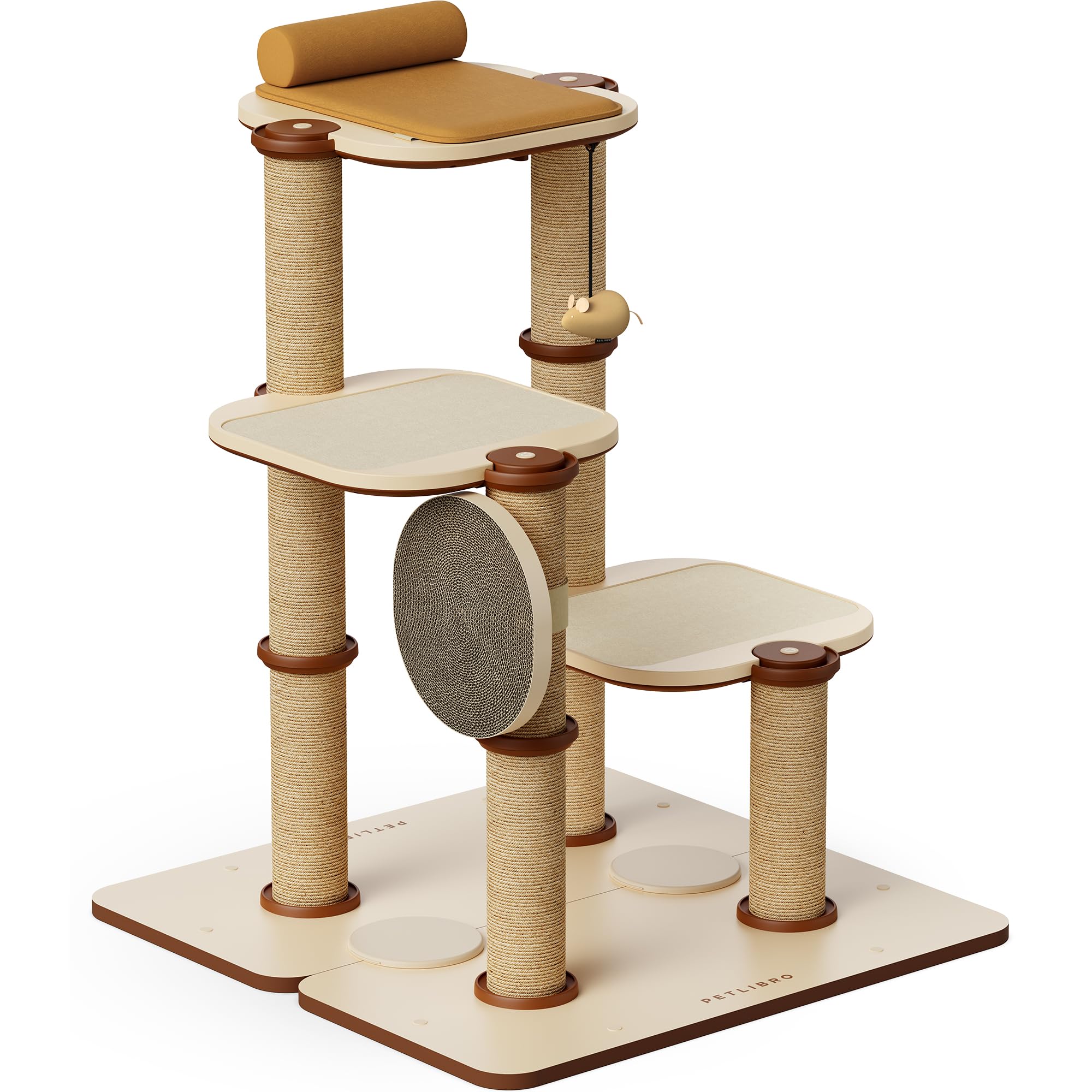 Modular Cat Tree Tower with Scratching Posts