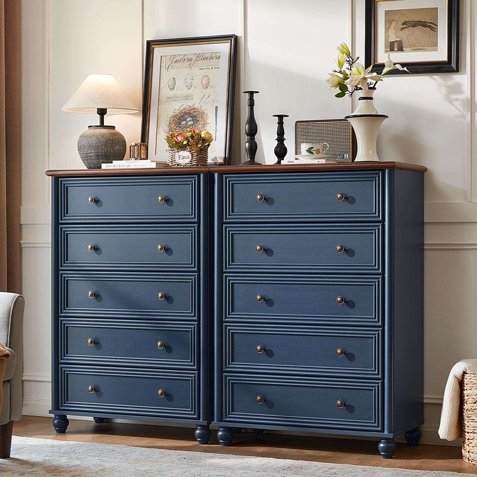 5 Drawer Dresser with Roman Column Design