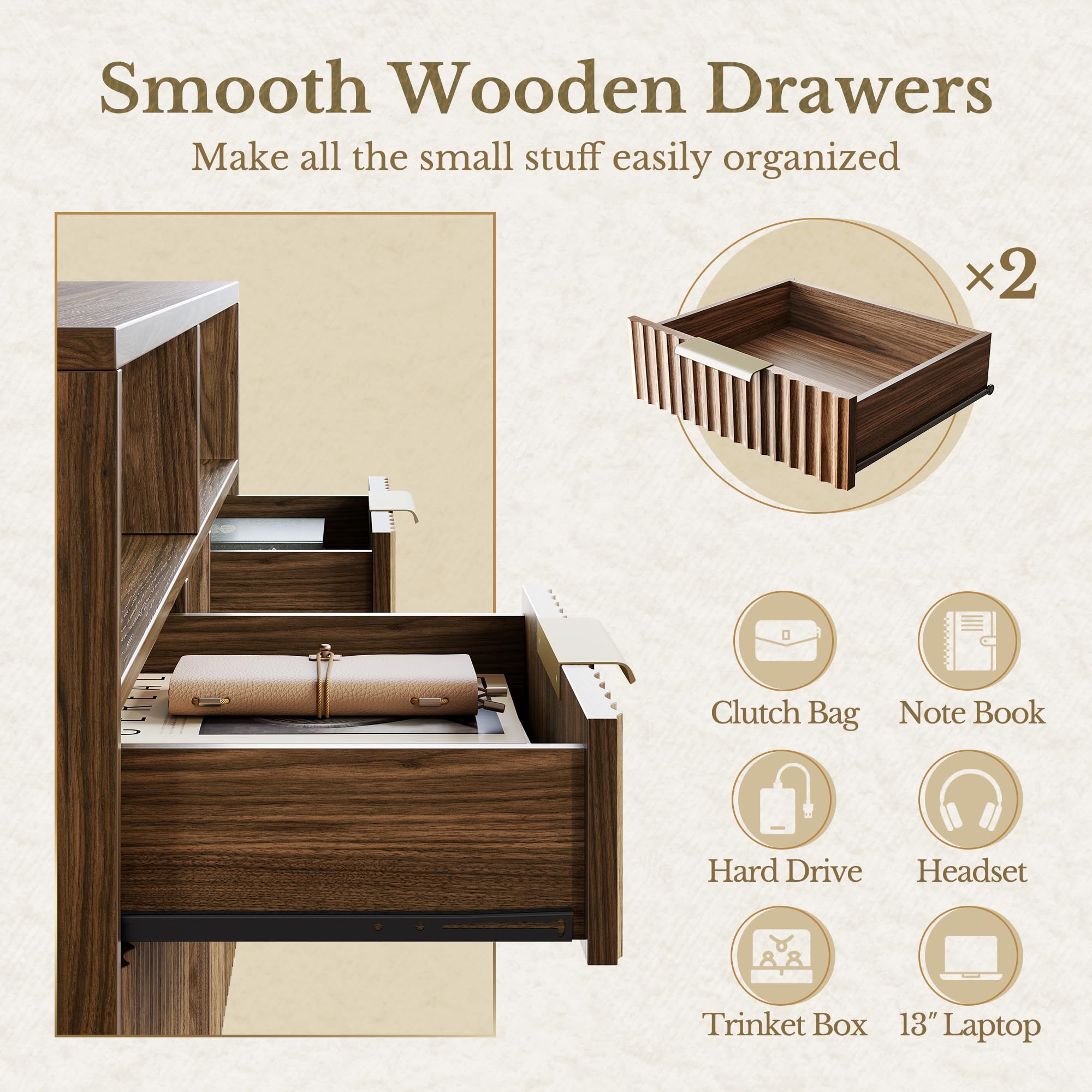 4 Drawer File Cabinet with Lock and Charging Station