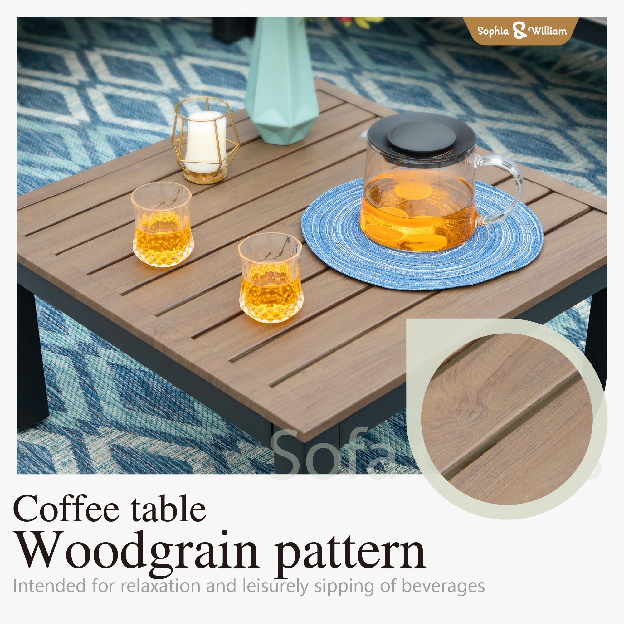 6-Piece Outdoor Patio Sectional Set