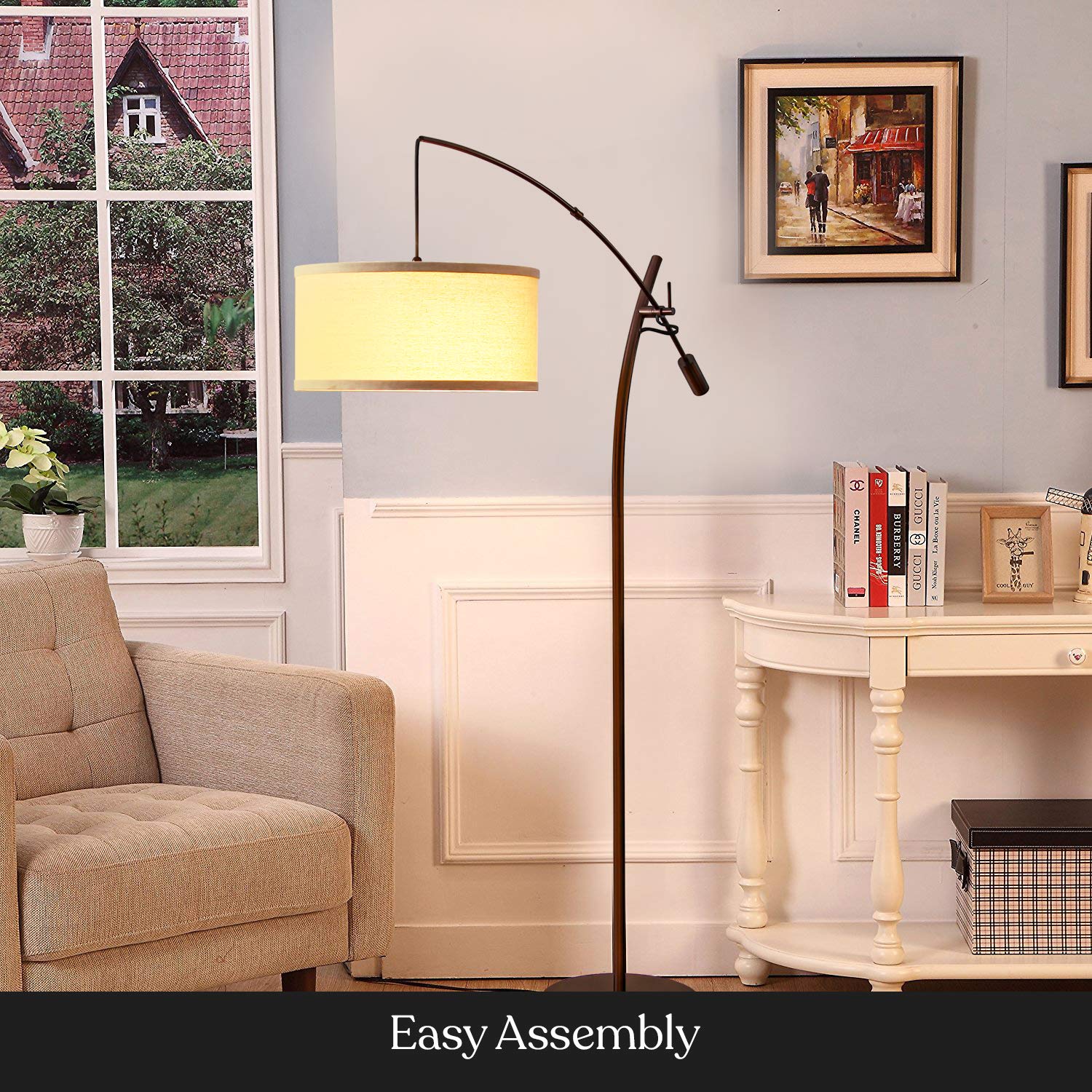 Grayson LED Arc Floor Lamp with Adjustable Height