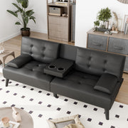 Convertible Futon Sofa Bed with Adjustable Recliner
