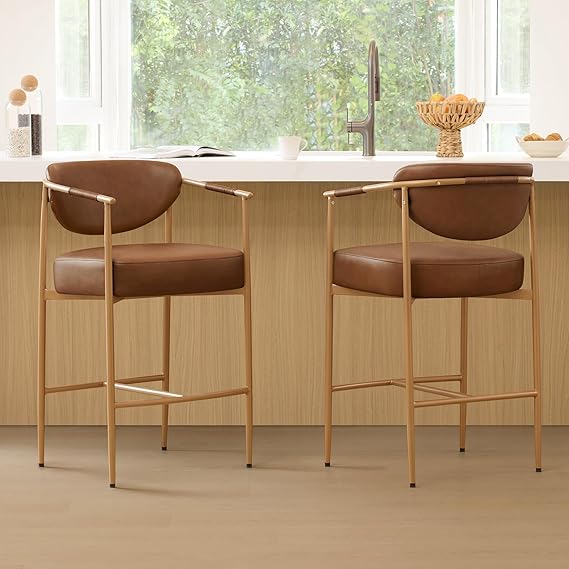 Counter Height Bar Stools Set of 2 with Arms
