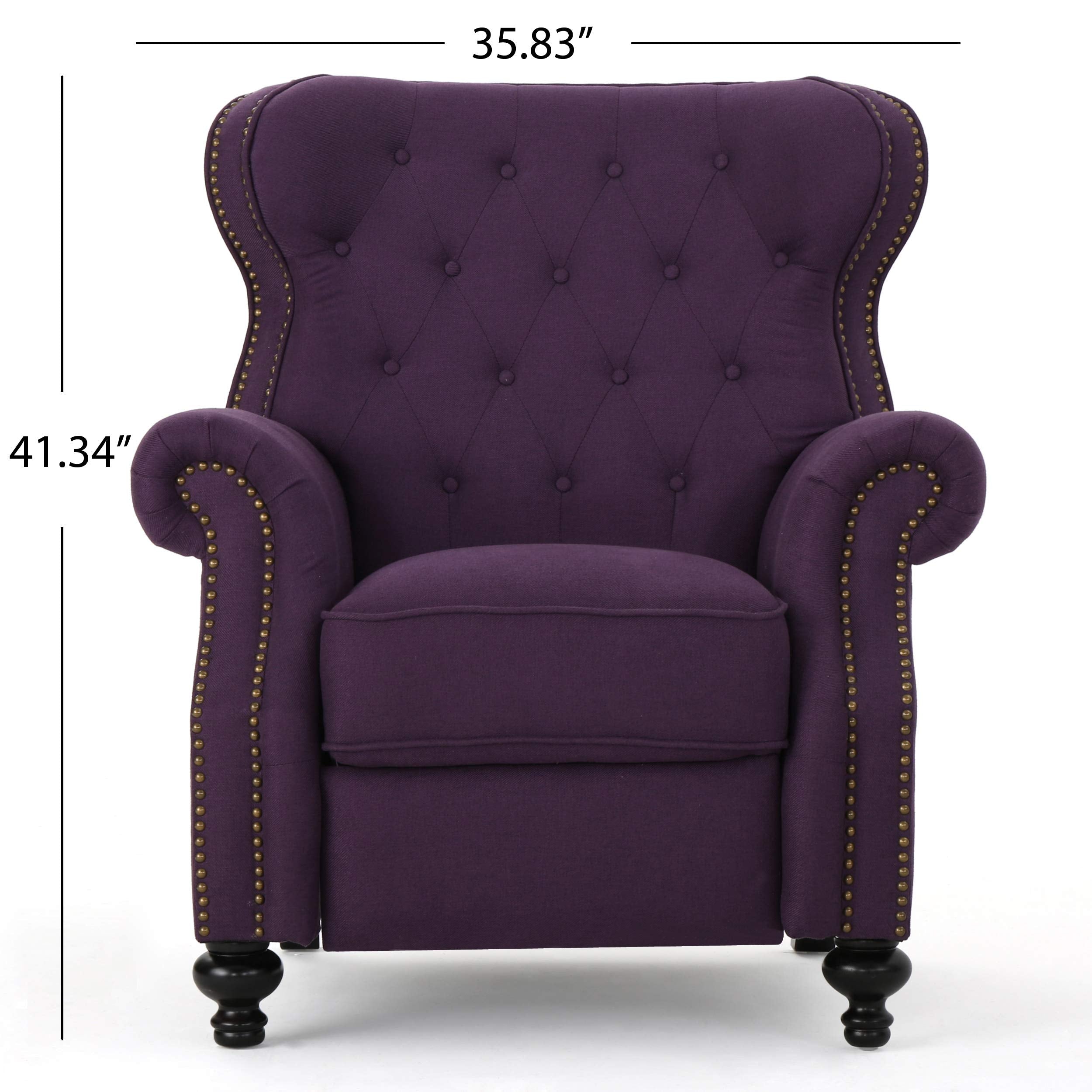 Button Tufted Wingback Recliner Chair