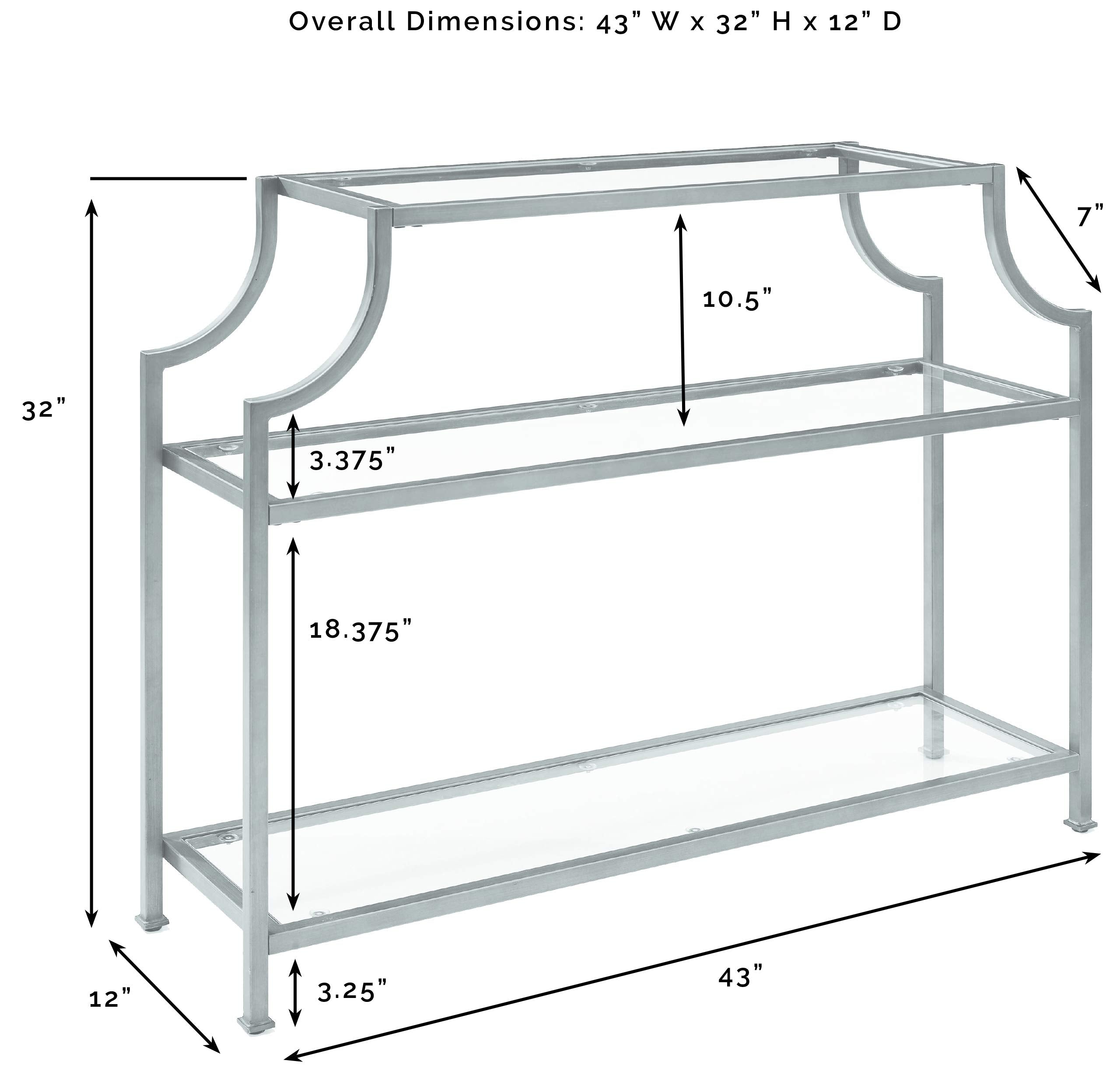 Aimee Sofa Console Table with Storage Shelves