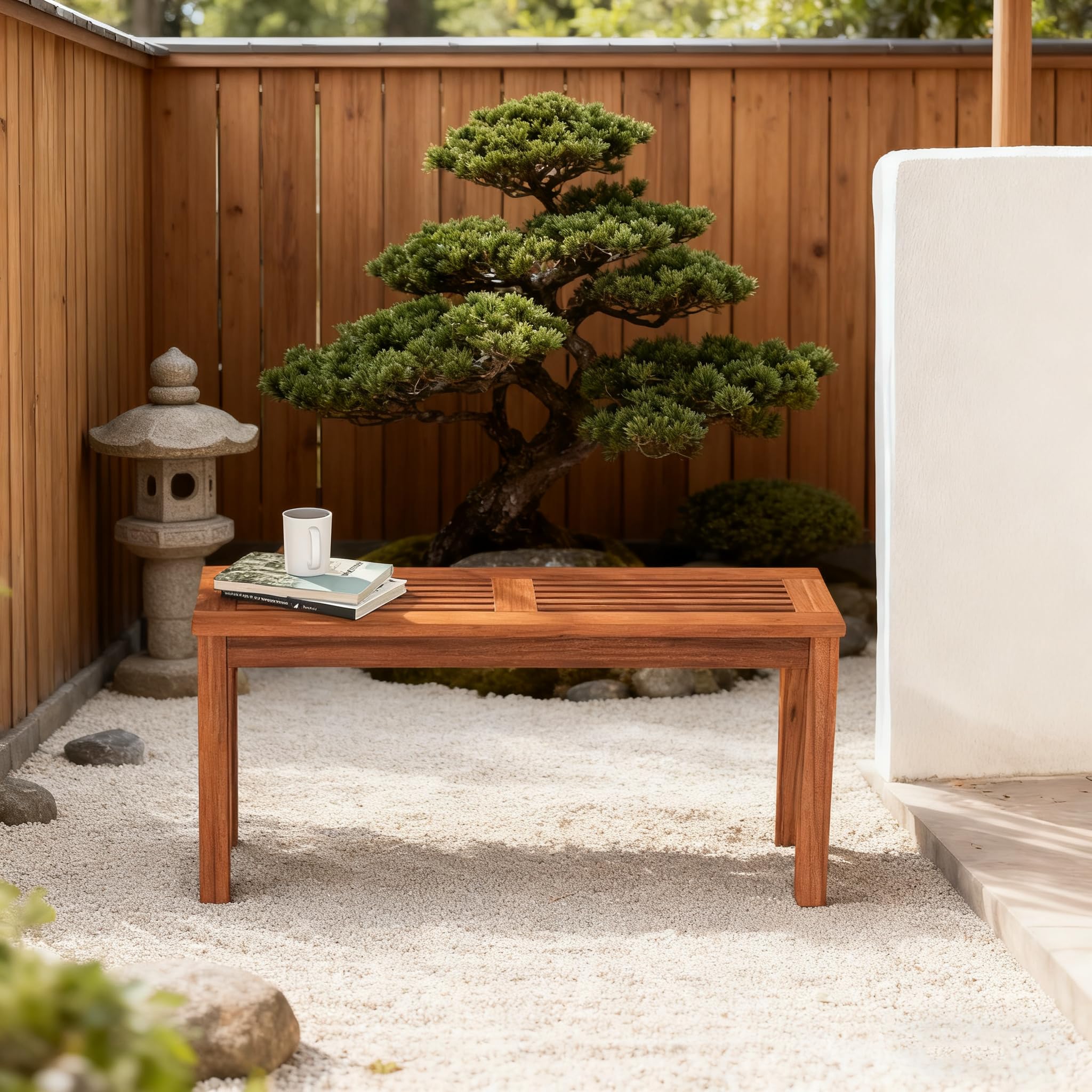 Wooden Outdoor Bench 2-Person