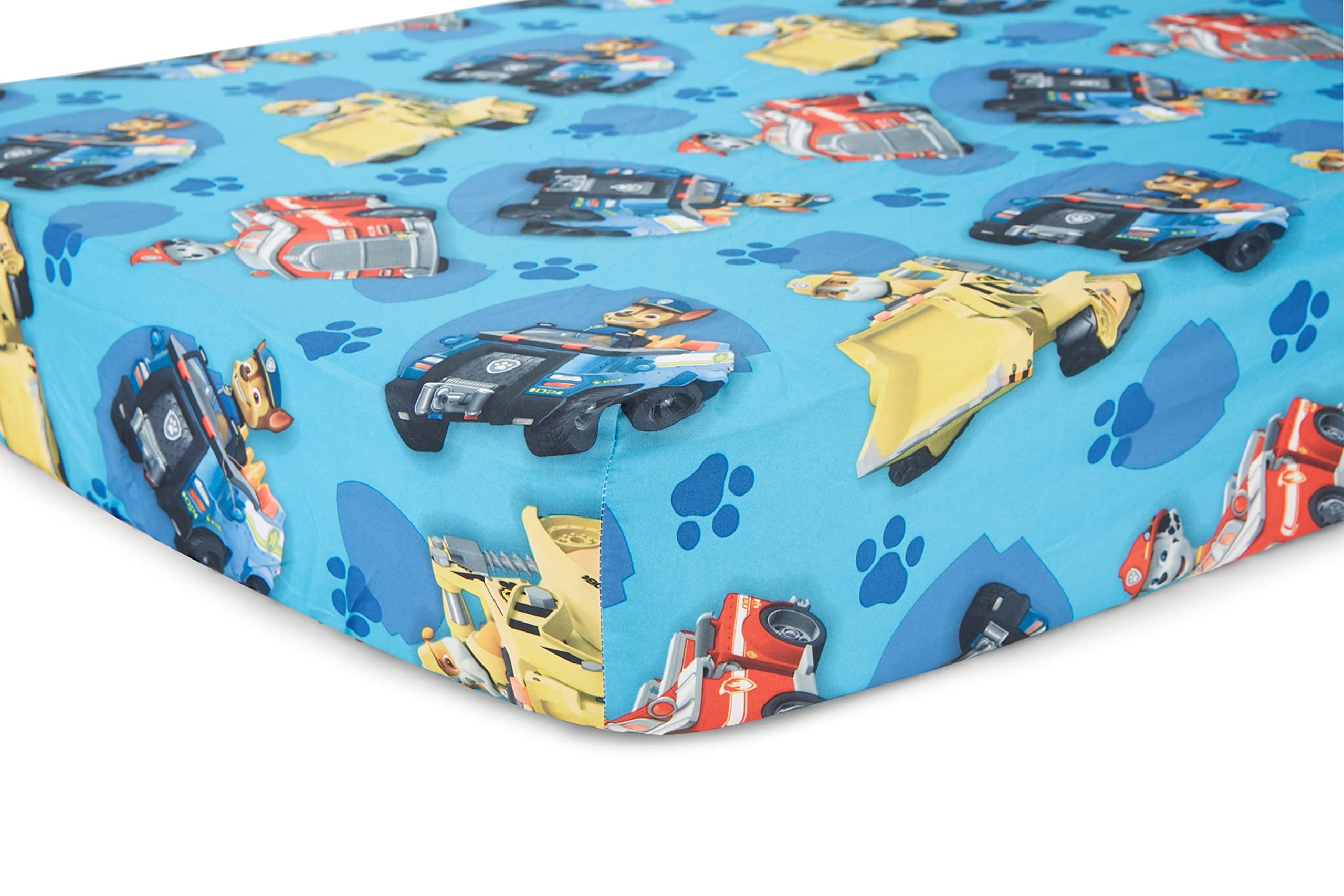 Toddler Bedding Set 4-Piece Blue Cartoon Theme