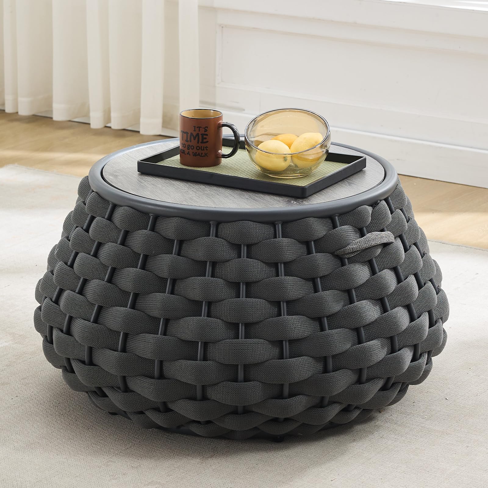 Outdoor Side Table with Removable Lid