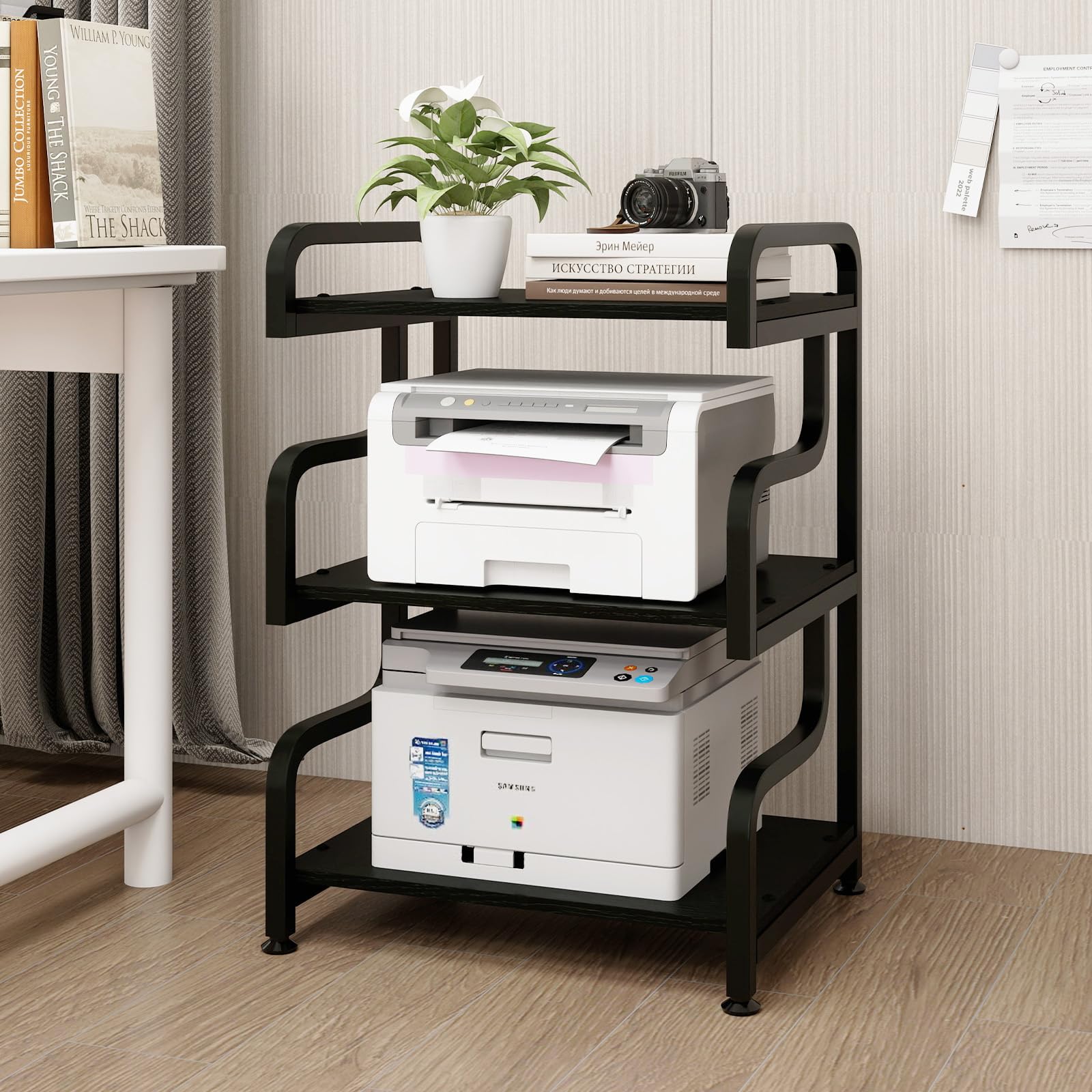 3-Tier Printer Stand with Wheels