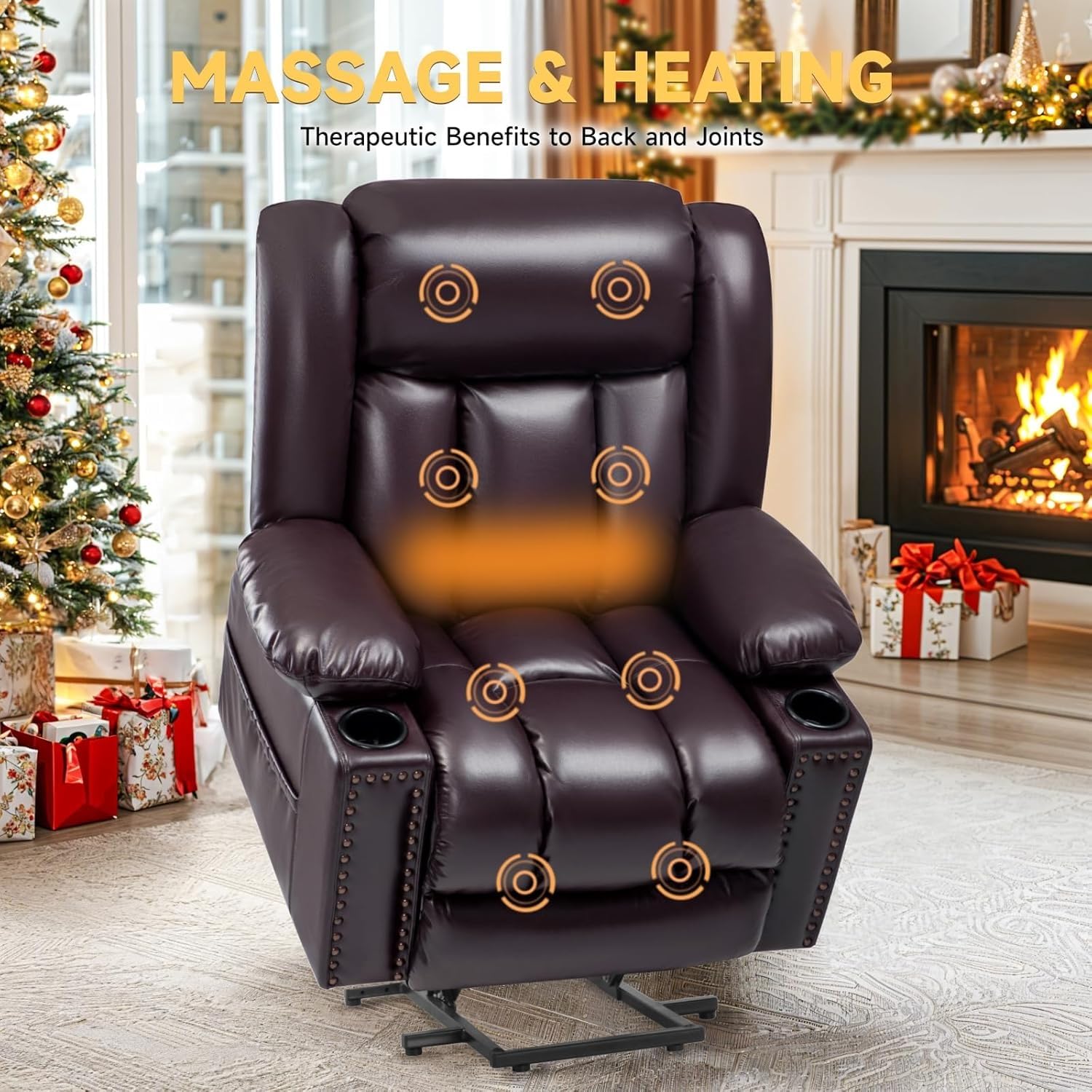 Power Lift Recliner Chair with Heat and Massage