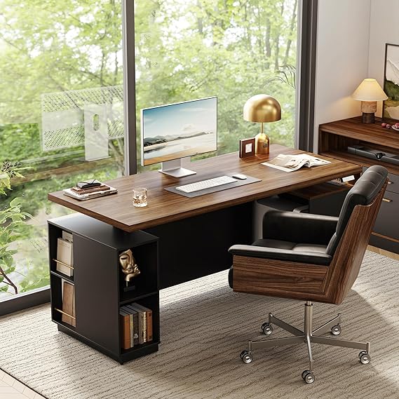 71" Electric Height Adjustable Standing Desk with Privacy Panel