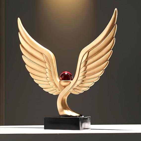 Abstract Eagle Crystal Ball Statue