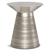 Sheridan Industrial Metal Accent Side Table - Antique Silver