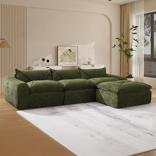 Oversized Modular Chenille Cloud Sectional Sofa