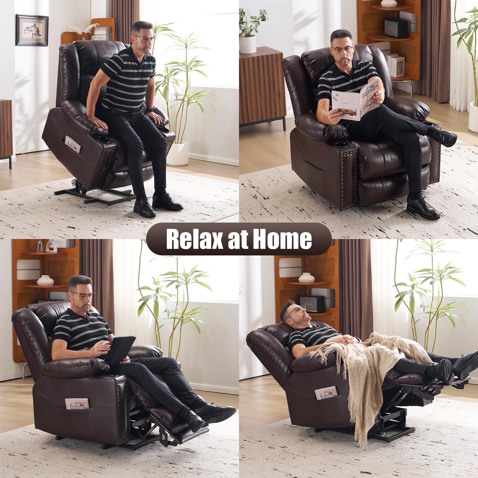 Power Lift Recliner Chair with Heat and Massage