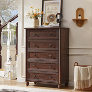 5 Drawer Dresser with Roman Column Design