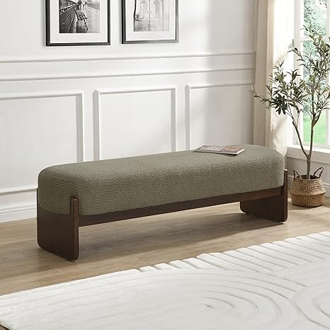 Rectangular Loop Yarn Ottoman Bench