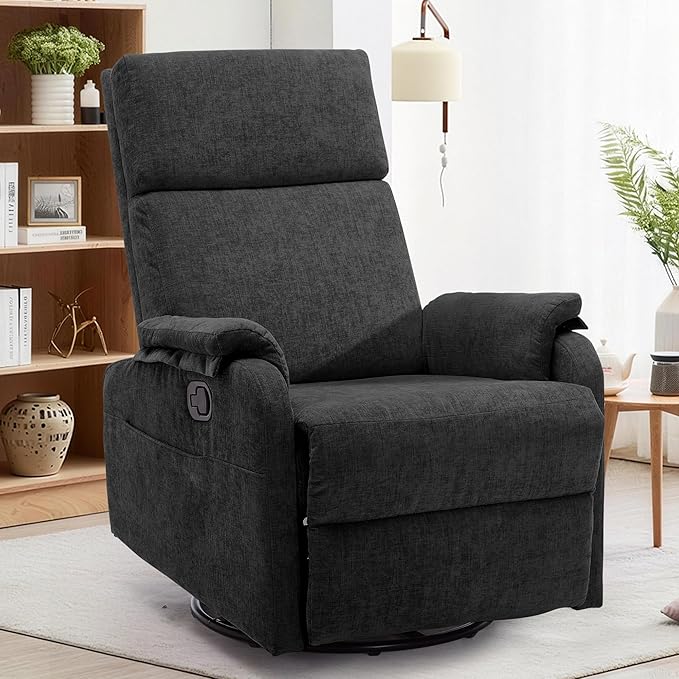 Swivel Rocking Recliner Chair with Footrest
