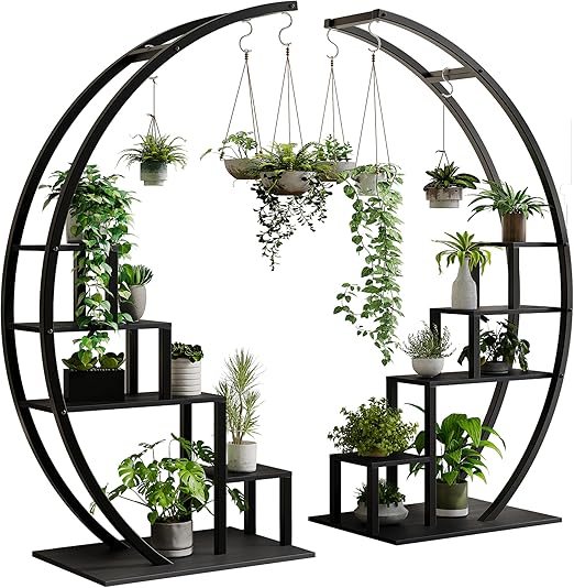 5 Tier Half Moon Plant Stand 2 Pack